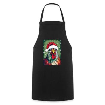 Noël moche IV - Tablier de cuisine - noir - Devant - AI Model Male 185 dark (185cm)