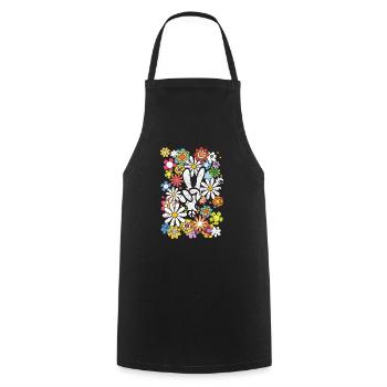 Bonne journée! (aspect usé) - Tablier de cuisine - noir - Devant - AI Model Male 185 dark (185cm)