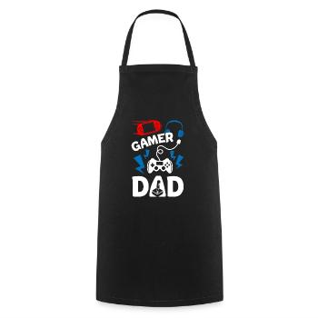 Gamer Dad - Kochschürze - Schwarz - Vorne - AI Model Male 185 dark (185cm)