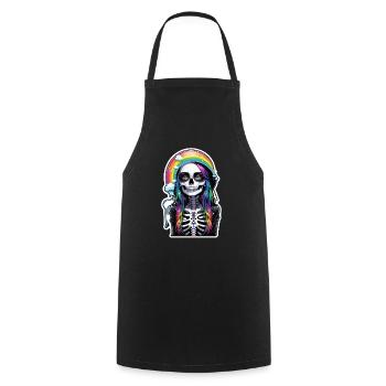 Halloween - Rock & Regenbogen - Kochschürze - Schwarz - Vorne - AI Model Male 185 dark (185cm)