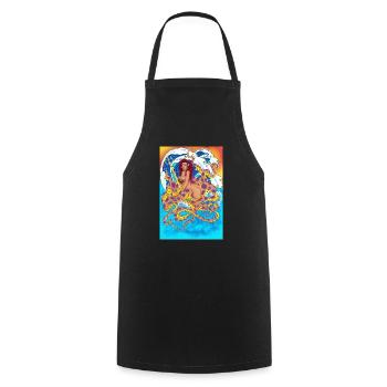 Octomermaid2 - Cooking Apron - black - Front - AI Model Male 185 dark (185cm)