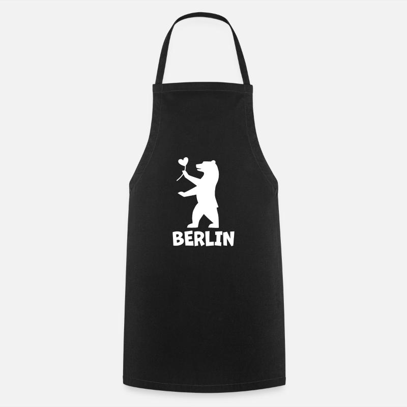 Berlin Bear - Cooking Apron - black