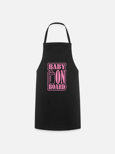 Baby on Board - Kochschürze - Schwarz