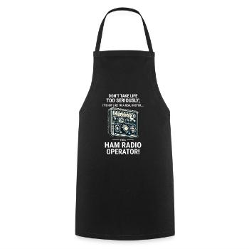 Real Doctor vs Amateur Ham Radio Operator - Cooking Apron - black - Front - AI Model Male 185 dark (185cm)