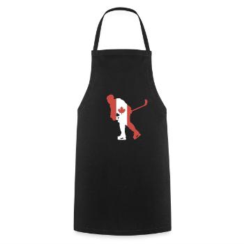 Hockeyspieler Kanada Flagge - Kochschürze - Schwarz - Vorne - AI Model Male 185 dark (185cm)