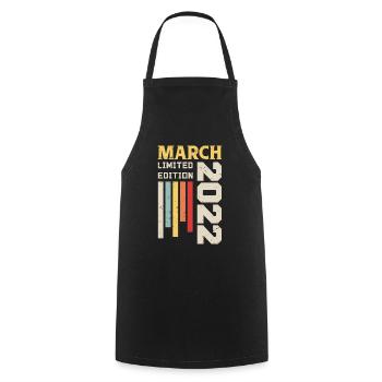 March 2022 - Birthday gift March 2022 March - Cooking Apron - black - Front - AI Model Male 185 dark (185cm)