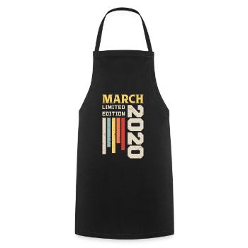 Mars 2020 - Cadeau anniversaire Mars 2020 Mars - Tablier de cuisine - noir - Devant - AI Model Male 185 dark (185cm)
