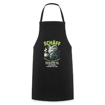Schaf Spruch Schäff Lustig Geschenkidee Schafe - Kochschürze - Schwarz - Vorne - AI Model Male 185 dark (185cm)
