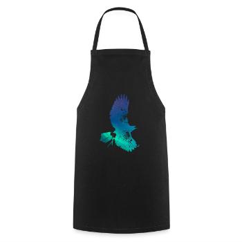 Flying eagle - Cooking Apron - black - Front - AI Model Male 185 dark (185cm)