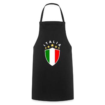 Italy / Italie / Italie football /Italie vacances - Tablier de cuisine - noir - Devant - AI Model Male 185 dark (185cm)