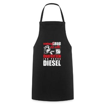 schönen Ruß an alle Ökofritzen ich fahre Diesel - Kochschürze - Schwarz - Vorne - AI Model Male 185 dark (185cm)