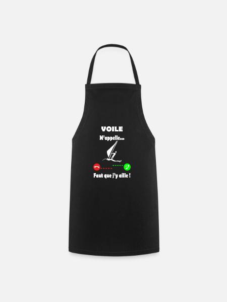 Voile - voile m'appelle - Tablier de cuisine - noir