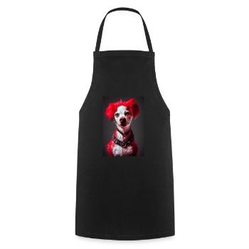 Dog Red Punk Collie - Cooking Apron - black - Front - AI Model Male 185 dark (185cm)