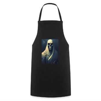 Mort de la faucheuse d’Halloween - Tablier de cuisine - noir - Devant - AI Model Male 185 dark (185cm)