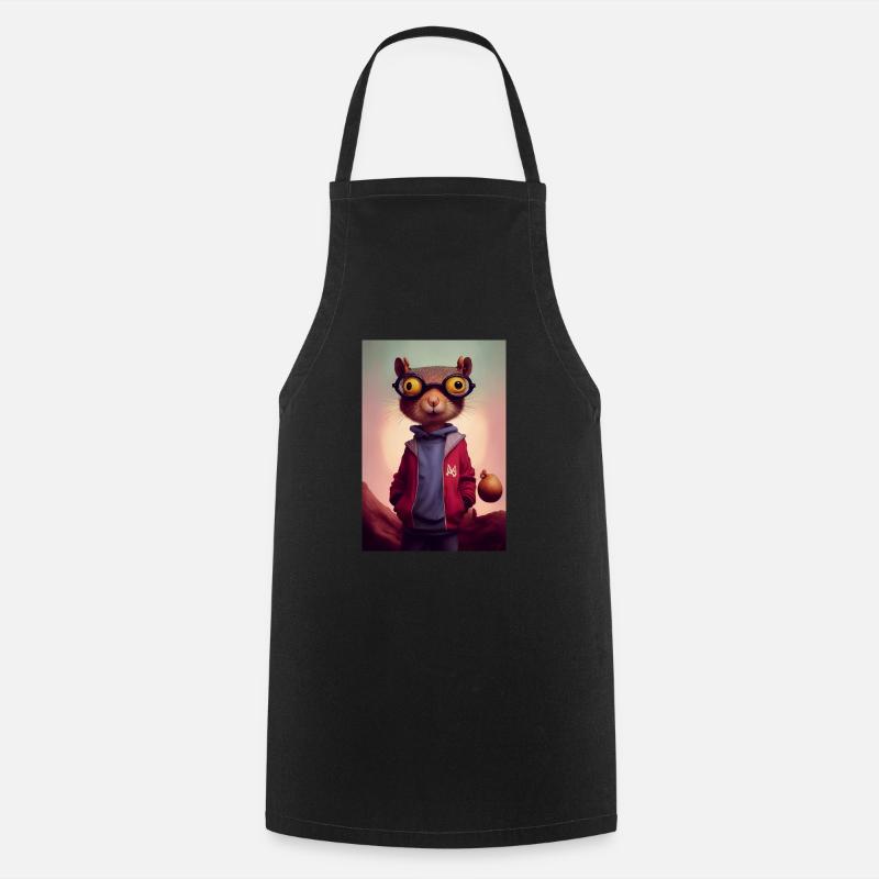 Chipmunk Eichhörnchen Süß - Kochschürze - Schwarz