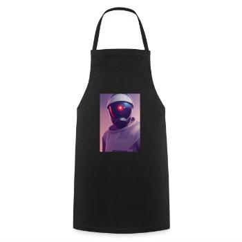 Astronaut Space Future - Cooking Apron - black - Front - AI Model Male 185 dark (185cm)