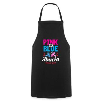 Pink or Blue Abuela Loves You Gender Reveal Party - Kochschürze - Schwarz - Vorne - AI Model Male 185 dark (185cm)