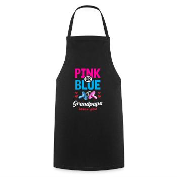 Pink or Blue Grandpapa Loves You Gender Reveal - Kochschürze - Schwarz - Vorne - AI Model Male 185 dark (185cm)