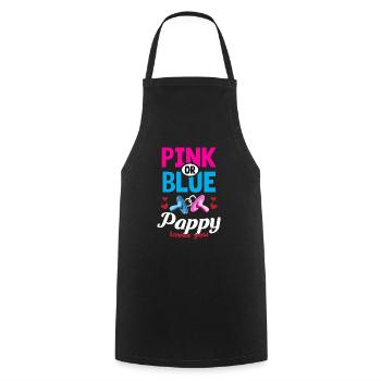 Pink or Blue Pappy Loves You Gender Reveal Party - Cooking Apron - black - Front - AI Model Male 185 dark (185cm)