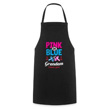 Pink or Blue Grandam Loves You Gender Reveal Party - Kochschürze - Schwarz - Vorne - AI Model Male 185 dark (185cm)