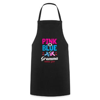 Pink or Blue Gramma Loves You Gender Reveal Party - Kochschürze - Schwarz - Vorne - AI Model Male 185 dark (185cm)