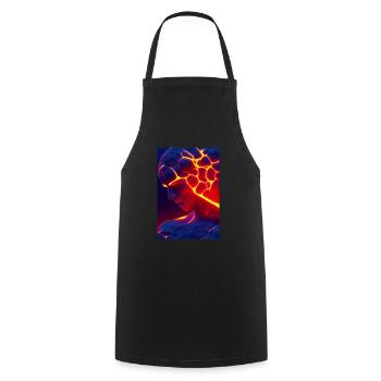 Lava Man - Cooking Apron - black - Front - AI Model Male 185 dark (185cm)