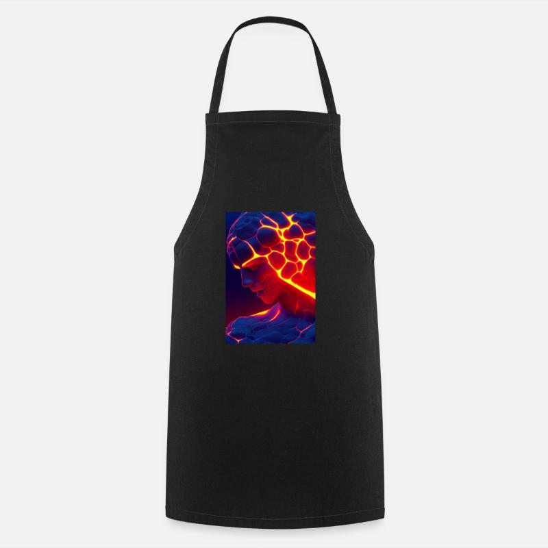 Lava Man - Cooking Apron - black