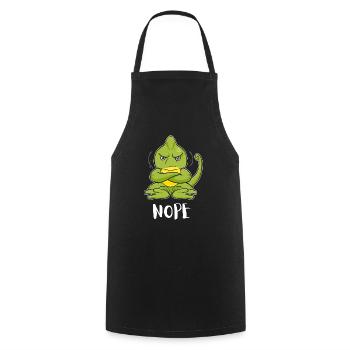 Nope Caméléon paresseux drôle - Tablier de cuisine - noir - Devant - AI Model Male 185 dark (185cm)