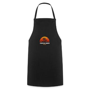 Retro Playa Del Carmen Mexiko Sonnenuntergang Cool Vintage - Kochschürze - Schwarz - Vorne - AI Model Male 185 dark (185cm)