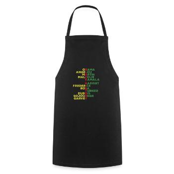 Chemise des leaders du Mois de l’histoire des Noirs - Tablier de cuisine - noir - Devant - AI Model Male 185 dark (185cm)