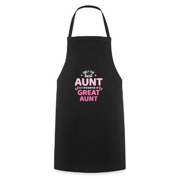 Best aunts get promoted to great aunt - Kochschürze - Schwarz - Vorne - AI Model Male 185 dark (185cm)