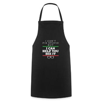 Optometrist Optometry Ophthalmologist Funny - Cooking Apron - black - Front - AI Model Male 185 dark (185cm)