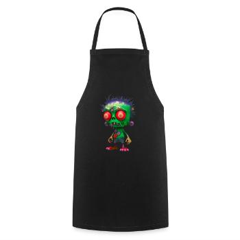 flower colorful zombie - Cooking Apron - black - Front - AI Model Male 185 dark (185cm)