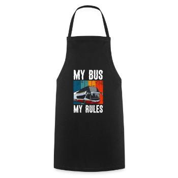Bus Beruf Arbeit Kraftfahrer - Kochschürze - Schwarz - Vorne - AI Model Male 185 dark (185cm)