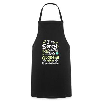 Cocktail Mixer Beer Spirit - Cooking Apron - black - Front - AI Model Male 185 dark (185cm)