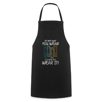 Fashion Lover Style New Fashionable - Cooking Apron - black - Front - AI Model Male 185 dark (185cm)