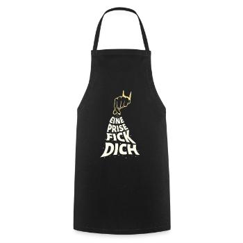 Eine Prise Fick Dich - Kochschürze - Schwarz - Vorne - AI Model Male 185 dark (185cm)