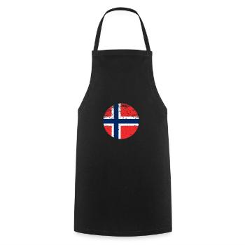 Norwegische Flagge - Kochschürze - Schwarz - Vorne - AI Model Male 185 dark (185cm)