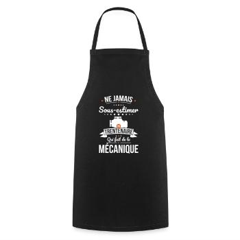 Sous-estimer trentenaire qui fait de la mécanique - Tablier de cuisine - noir - Devant - AI Model Male 185 dark (185cm)