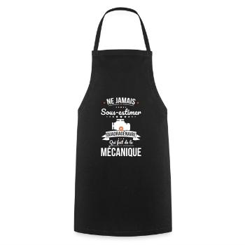 Sous-estimer quadragénaire qui fait mécanique - Tablier de cuisine - noir - Devant - AI Model Male 185 dark (185cm)