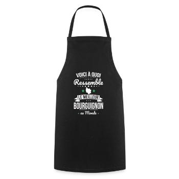Voici à quoi ressemble le meilleur Bourguignon - Tablier de cuisine - noir - Devant - AI Model Male 185 dark (185cm)