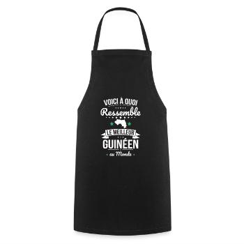 Voici à quoi ressemble le meilleur Guinéen - Tablier de cuisine - noir - Devant - AI Model Male 185 dark (185cm)