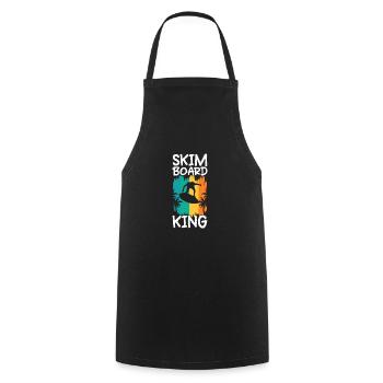 Skimboard Cadeau de chemise enfant - Tablier de cuisine - noir - Devant - AI Model Male 185 dark (185cm)