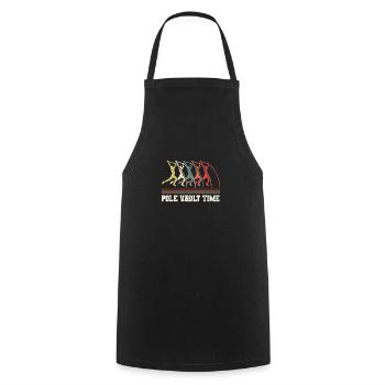 Vintage Retro Stabhochsprung Shirt Pole Vault Time - Cooking Apron - black - Front - AI Model Male 185 dark (185cm)