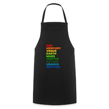 Solar system - Cooking Apron - black - Front - AI Model Male 185 dark (185cm)