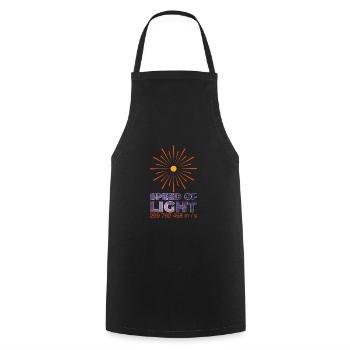 Speed of light - Cooking Apron - black - Front - AI Model Male 185 dark (185cm)
