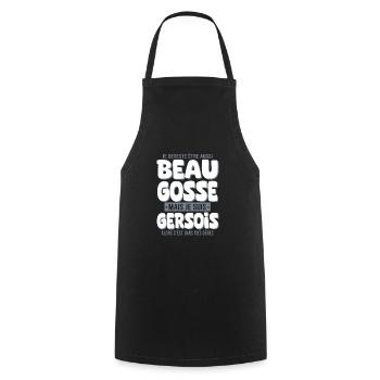 Beau gosse Gers cadeau homme gersois - Tablier de cuisine - noir - Devant - AI Model Male 185 dark (185cm)