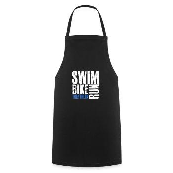 T-shirt Triathlon Swim Bike Run - Tablier de cuisine - noir - Devant - AI Model Male 185 dark (185cm)