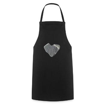 Cadeau de collectionneur de pierres coeur de pierre - Tablier de cuisine - noir - Devant - AI Model Male 185 dark (185cm)