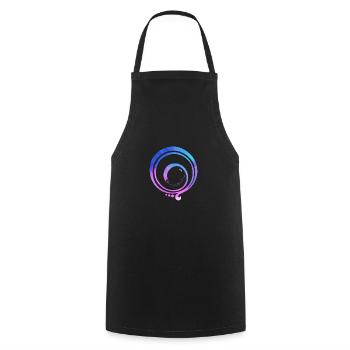 Reiki Chakra Méditation spirituelle - Tablier de cuisine - noir - Devant - AI Model Male 185 dark (185cm)